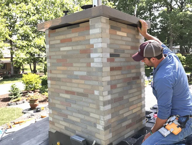Norton Chimney Sweep completing a modern chimney remodel in Norton, OH