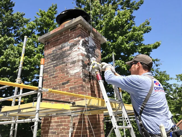 Structural chimney repair by Norton Chimney Sweep in Norton, OH