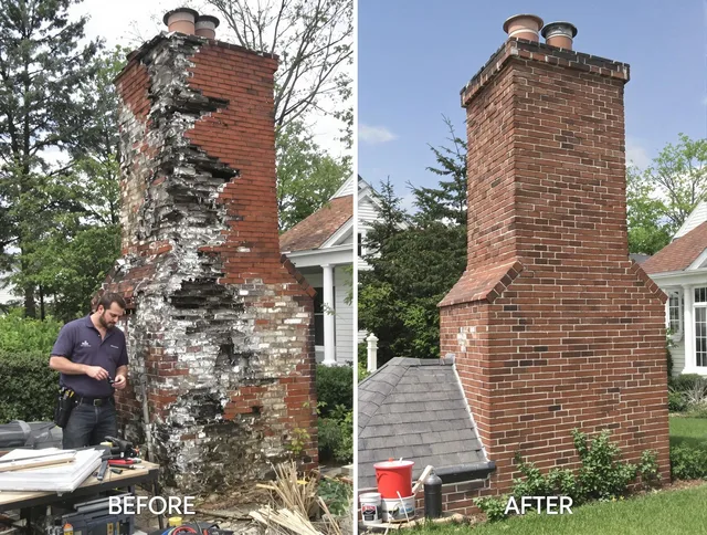 Norton Chimney Sweep performing a full chimney restoration in Norton, OH