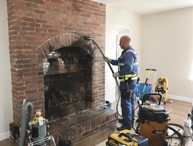 Norton Chimney Sweep expert performing detailed chimney sweep in Norton, OH