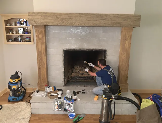 Detailed creosote removal process by Norton Chimney Sweep in Norton, OH