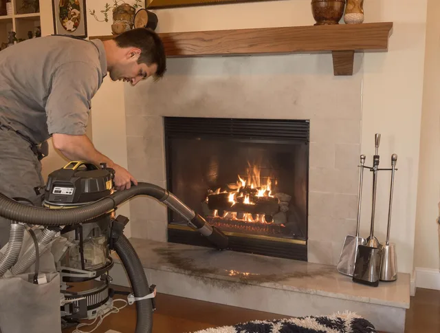 Routine fireplace upkeep by Norton Chimney Sweep in Norton, OH