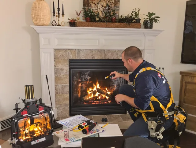 Safety-focused fireplace inspection by Norton Chimney Sweep in Norton, OH