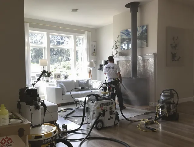 Soot removal service by Norton Chimney Sweep for a fireplace in Norton, OH